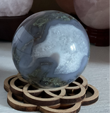 Natural Moss Agate sphere