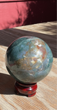 Natural polished Moss Agate Sphere