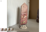 Natural Polished Rhodonite point