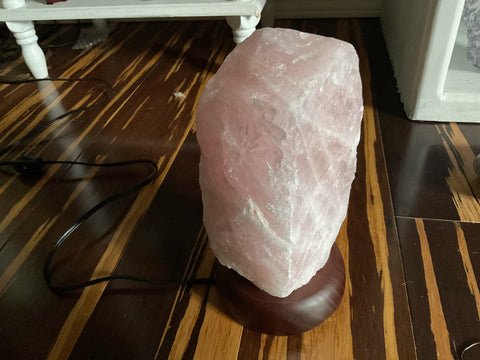 Natural Rose Quartz lamp