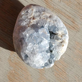 Natural raw Celestite egg