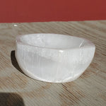 Natural polished Satin Spar Selenite bowl